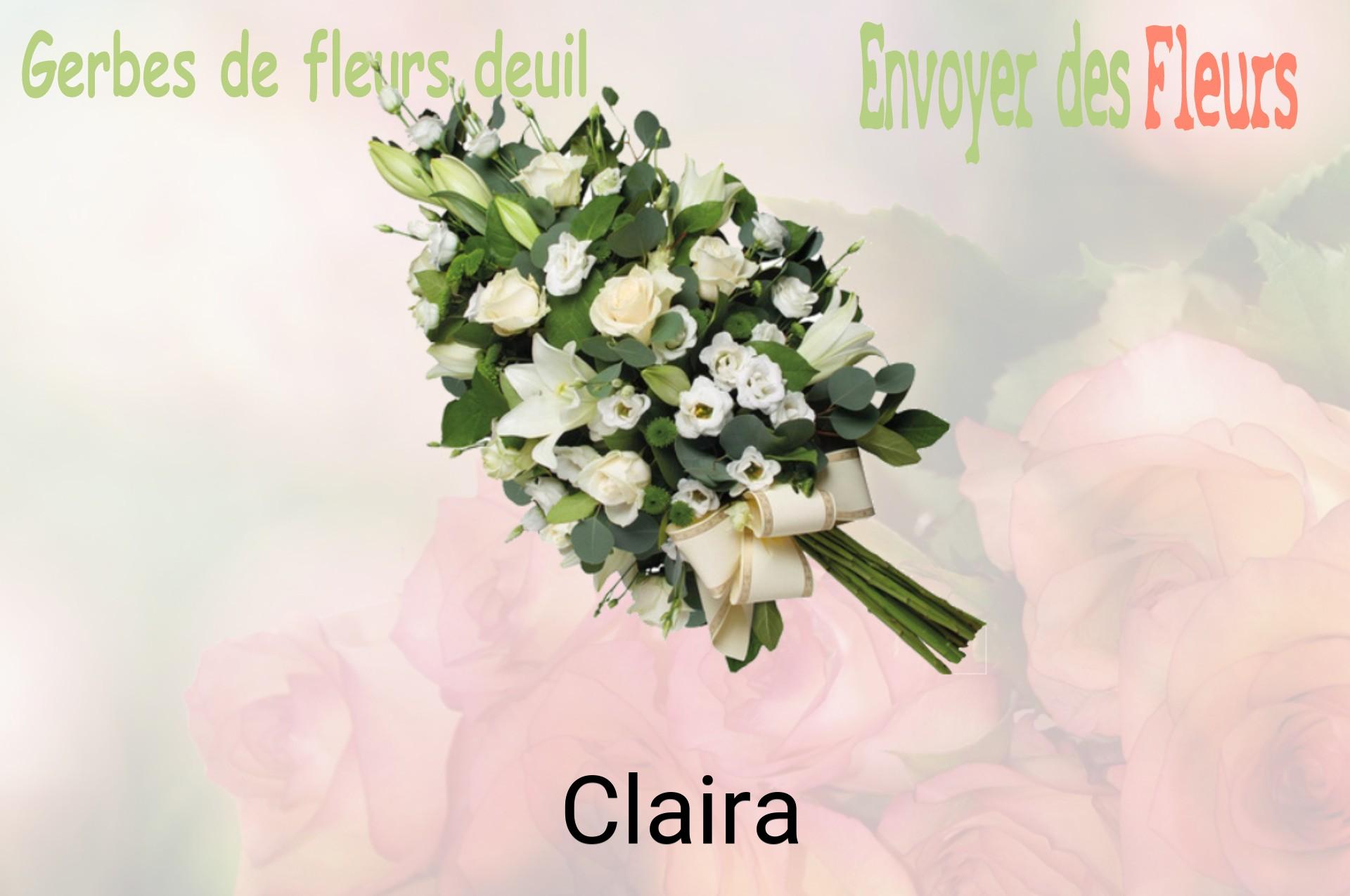 Gerbe de fleurs de deuil livrée à Claira